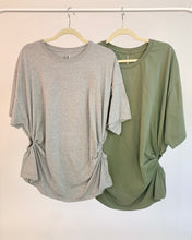 Custom upcycled ruch cutout tee