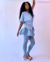 Custom ruch cutout bubble hem dress