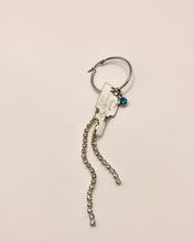 Rhinestone key single earring