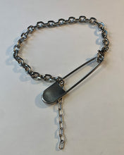 Jumbo safety pin chunky necklace