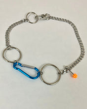 Amoeba pierced carabiner necklace