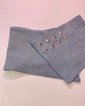 Custom upcycled denim snap belt