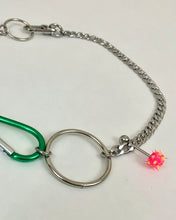 Amoeba pierced carabiner necklace