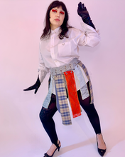 Upcycled pierced button down