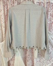 Upcycled grommet mixed hardware button down sample