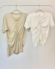 Custom ruched pierced pin tee