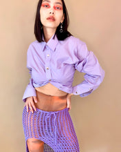 Custom upcycled cutout ruch snap top