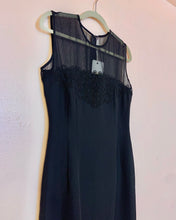Vestido largo garabateado transparente de los años 90