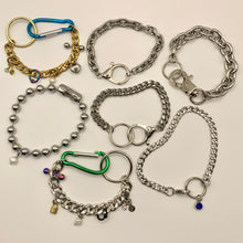 Tobillera de acero cubano con charm de strass