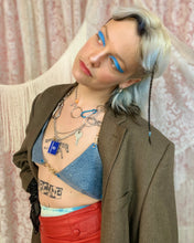 Amoeba pierced carabiner necklace