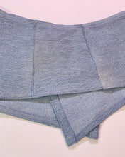Custom upcycled denim snap belt
