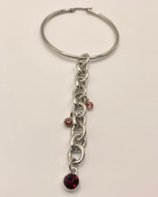 Rhinestone chain single earring