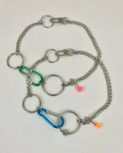 Amoeba pierced carabiner necklace