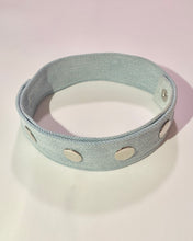 Handmade denim snap choker