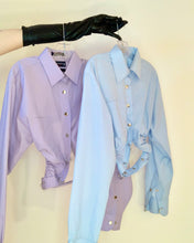 Custom upcycled cutout ruch snap top