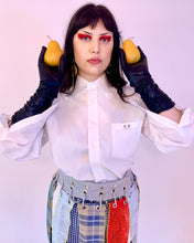 Upcycled pierced button down