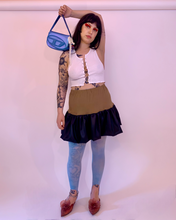Custom taffeta straight hem bubble skirt