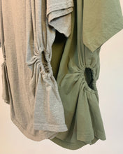 Custom upcycled ruch cutout tee