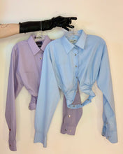 Custom upcycled cutout ruch snap top