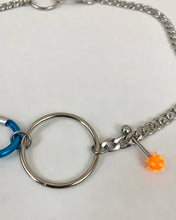 Amoeba pierced carabiner necklace