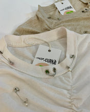 Custom ruched pierced pin tee