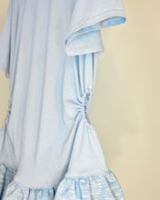 Custom ruch cutout bubble hem dress