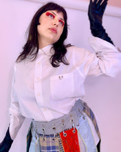 Upcycled pierced button down