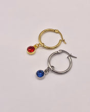 Pendiente individual con dije de strass para bebé