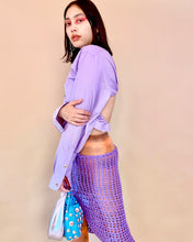 Upcycled cutout ruch snap top