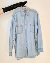 Custom upcycled O-ring cutout shirt