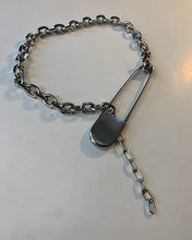 Jumbo safety pin chunky necklace