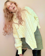 Upcycled bodysuit cotton turtleneck sweater