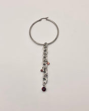 Rhinestone chain single earring