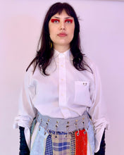 Upcycled pierced button down