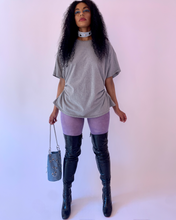 Custom upcycled bleach ruch cutout tee