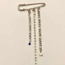 Pasador de cadena mixta con diamantes de imitación