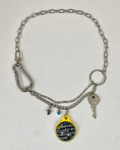 Photo key charm necklace
