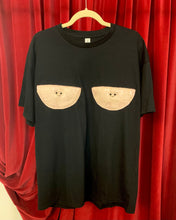 Upcycled lace pierced cup tee sample
