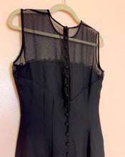 Vestido largo garabateado transparente de los años 90