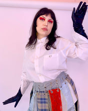 Upcycled pierced button down