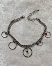Collar con anillo en O con diamantes de imitación y barra