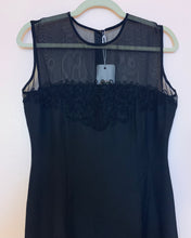 Vestido largo garabateado transparente de los años 90