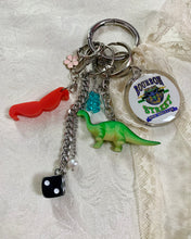 Lace bow repurposed toy keychains