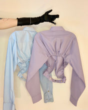 Custom upcycled cutout ruch snap top
