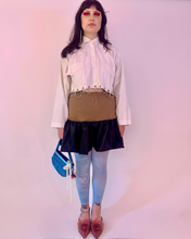 Handmade taffeta straight hem bubble skirt