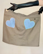 Upcycled double heart skirt