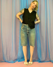 Upcycled 90’s Gap safety pin jorts