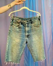 Upcycled 90’s Gap safety pin jorts