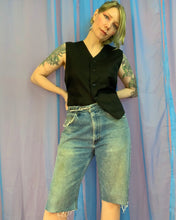 Upcycled 90’s Gap safety pin jorts