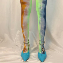 Drip dye tights